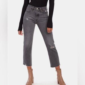 Levi's Wedgie Straight Distressed Gray Size 27